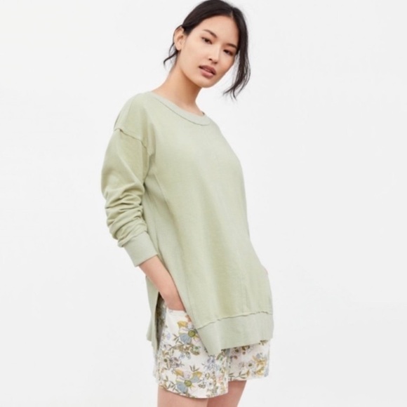 NWT Anthropologie T.La Ribbed Trim Tunic Sweatshirt - Picture 2 of 7